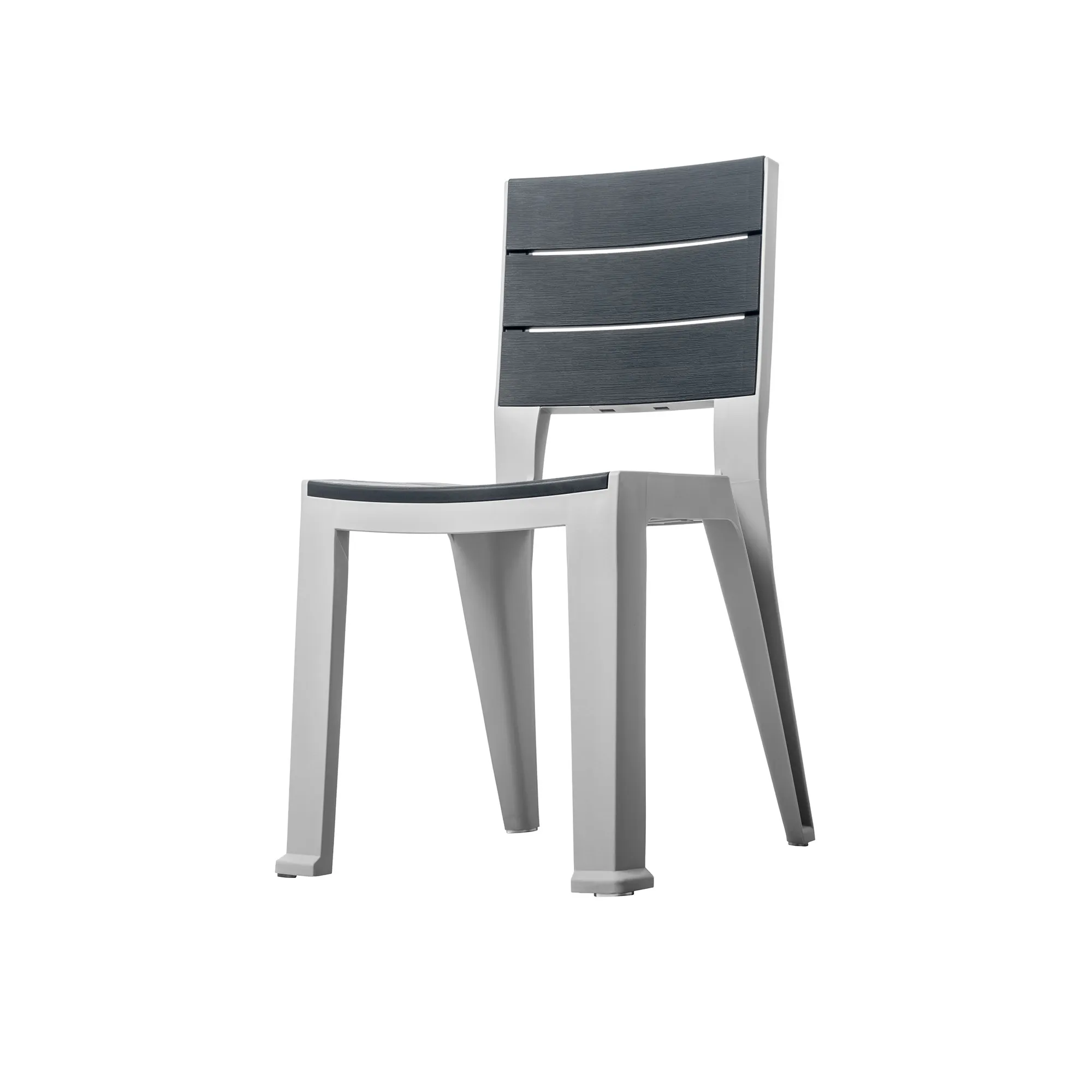 Silla exterior/interior Modelo Madeira sin brazos color cuarzo - MQ - Imagen 3