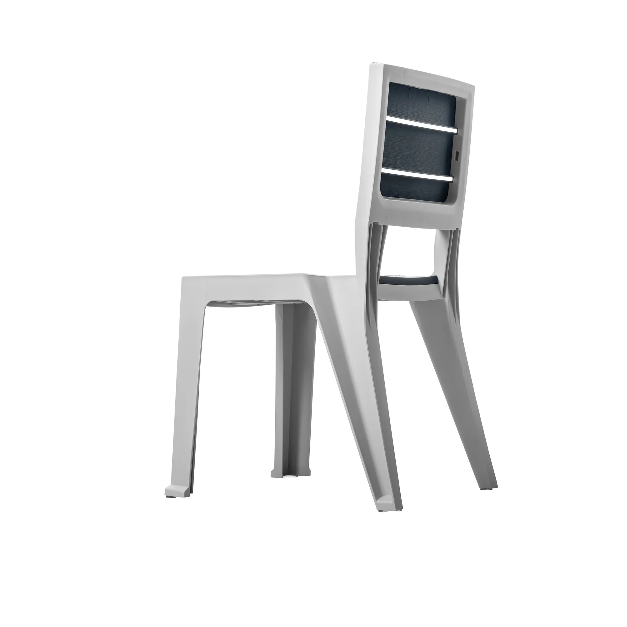 Silla exterior/interior Modelo Madeira sin brazos color cuarzo - MQ - Imagen 5