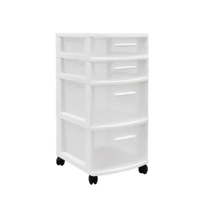 Gavetero modular Modelo Eclypse 4 niveles color blanco - MQ