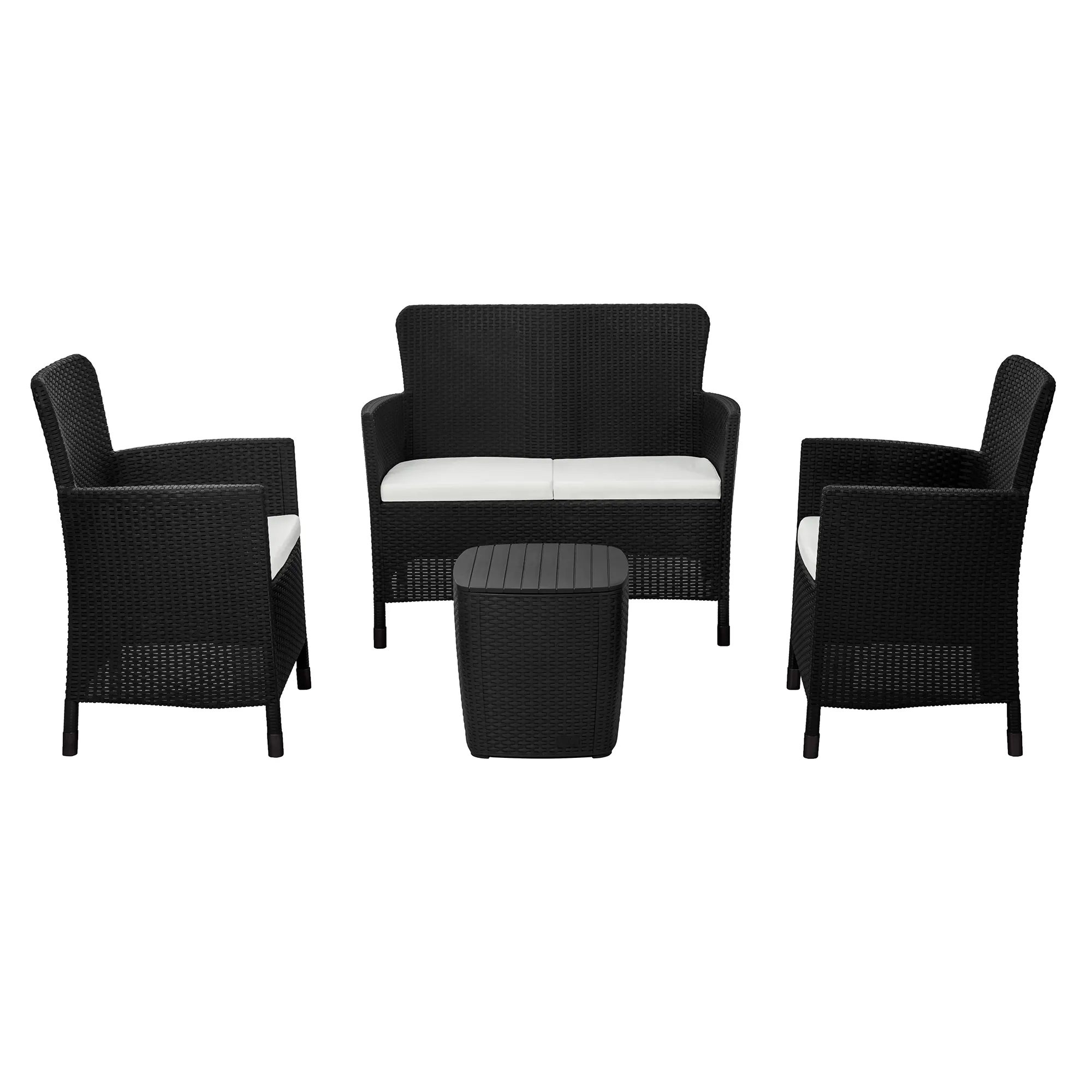 Juego de terraza estilo Capri Modelo Comfort color café oscuro - MQ