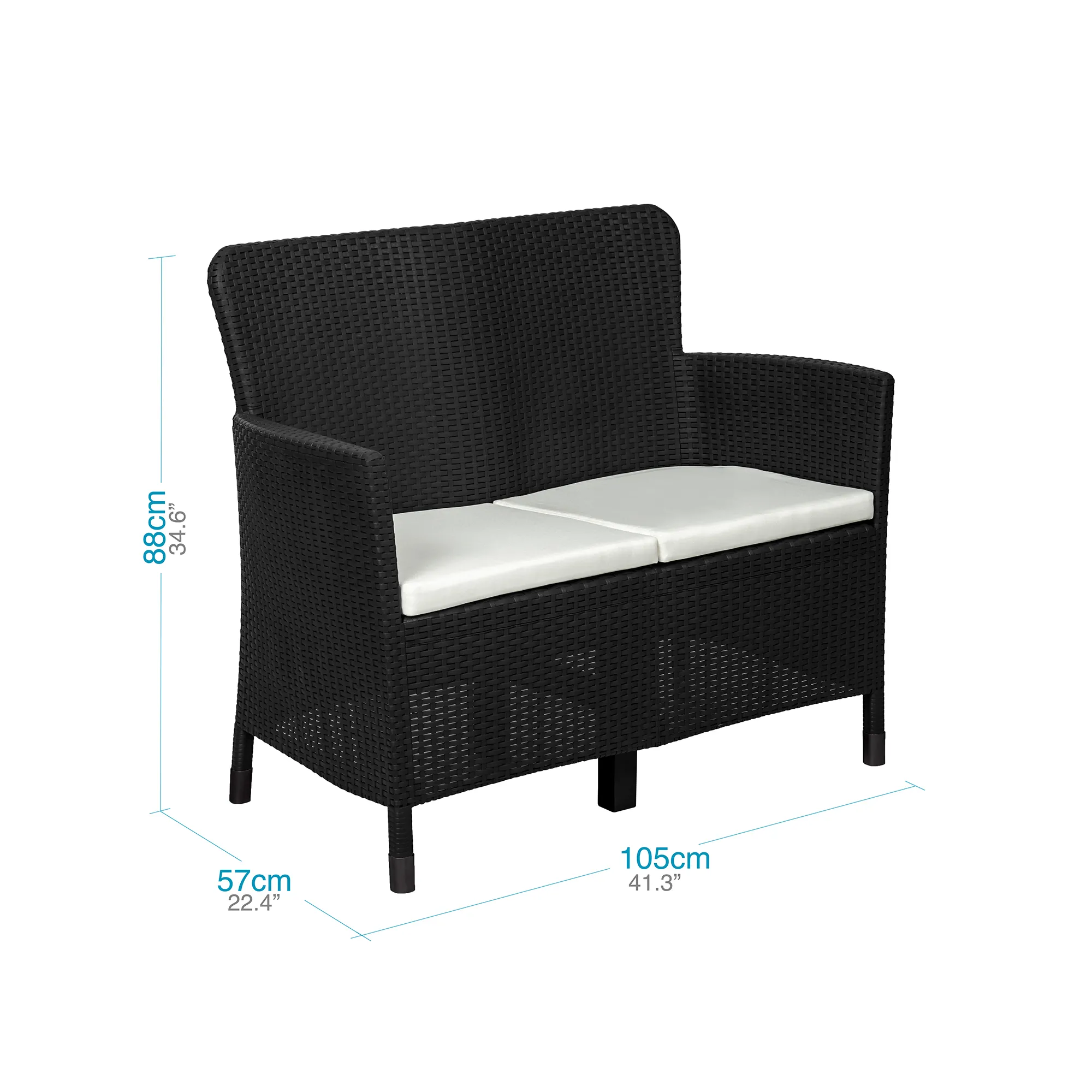 Juego de terraza estilo Capri Modelo Comfort color café oscuro - MQ - Imagen 6