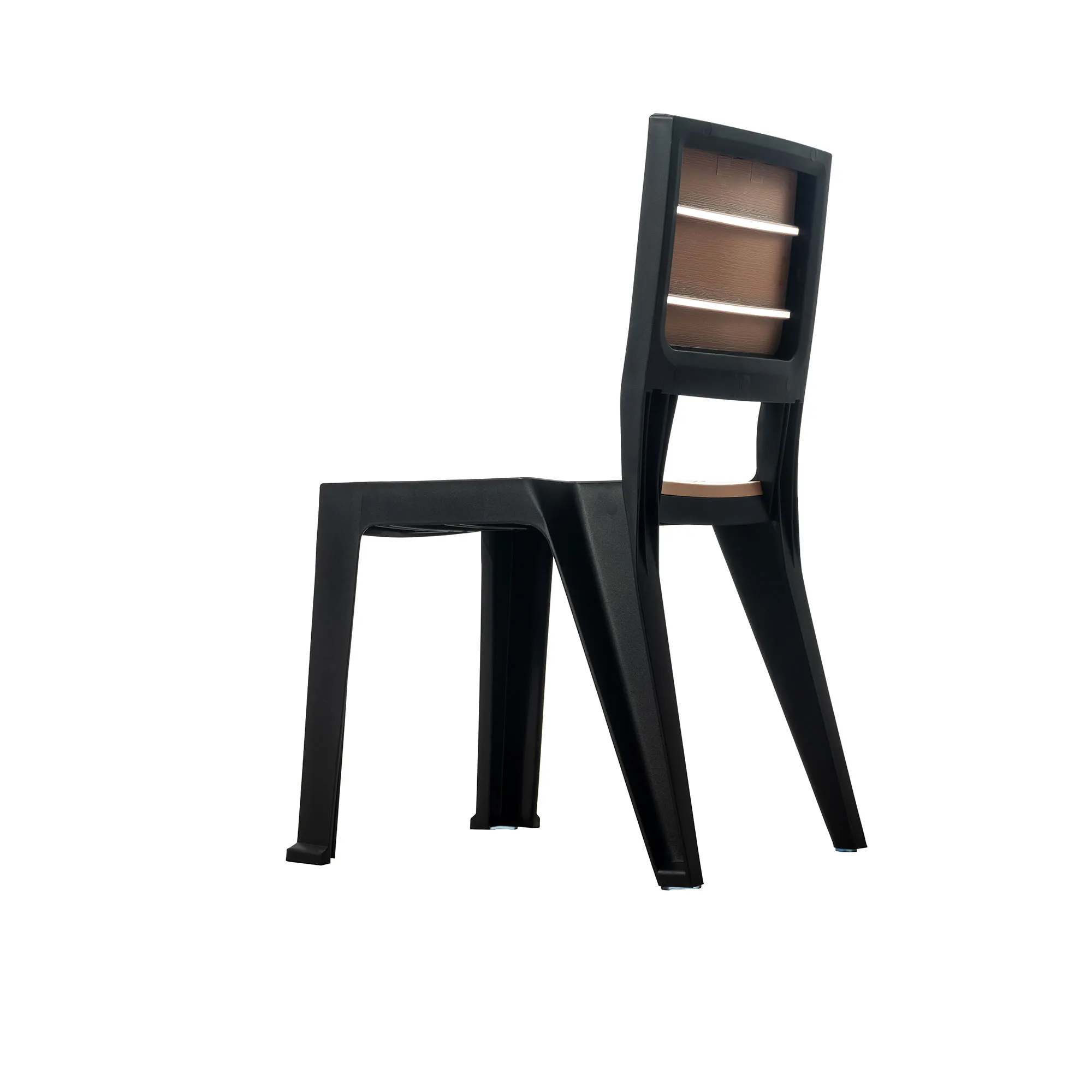 Silla exterior/interior Modelo Madeira sin brazos color tabaco - MQ - Imagen 6