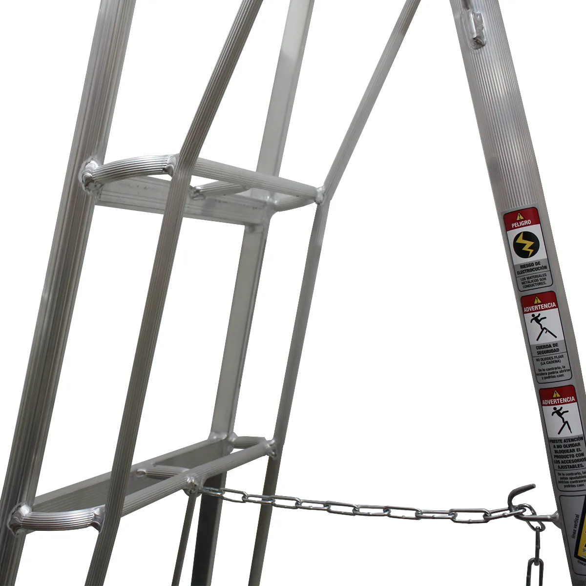 Escalera de aluminio agrícola 2.4mts de 8 peldaños - Imagen 3