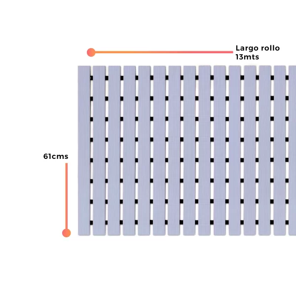 Mat/Piso de PVC en rollo para spa y zonas húmedas | 60mm *61cm *13mts | color gris - Imagen 3