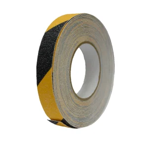 Cinta antideslizante de alto tráfico 24mmx18mt color negro/amarillo