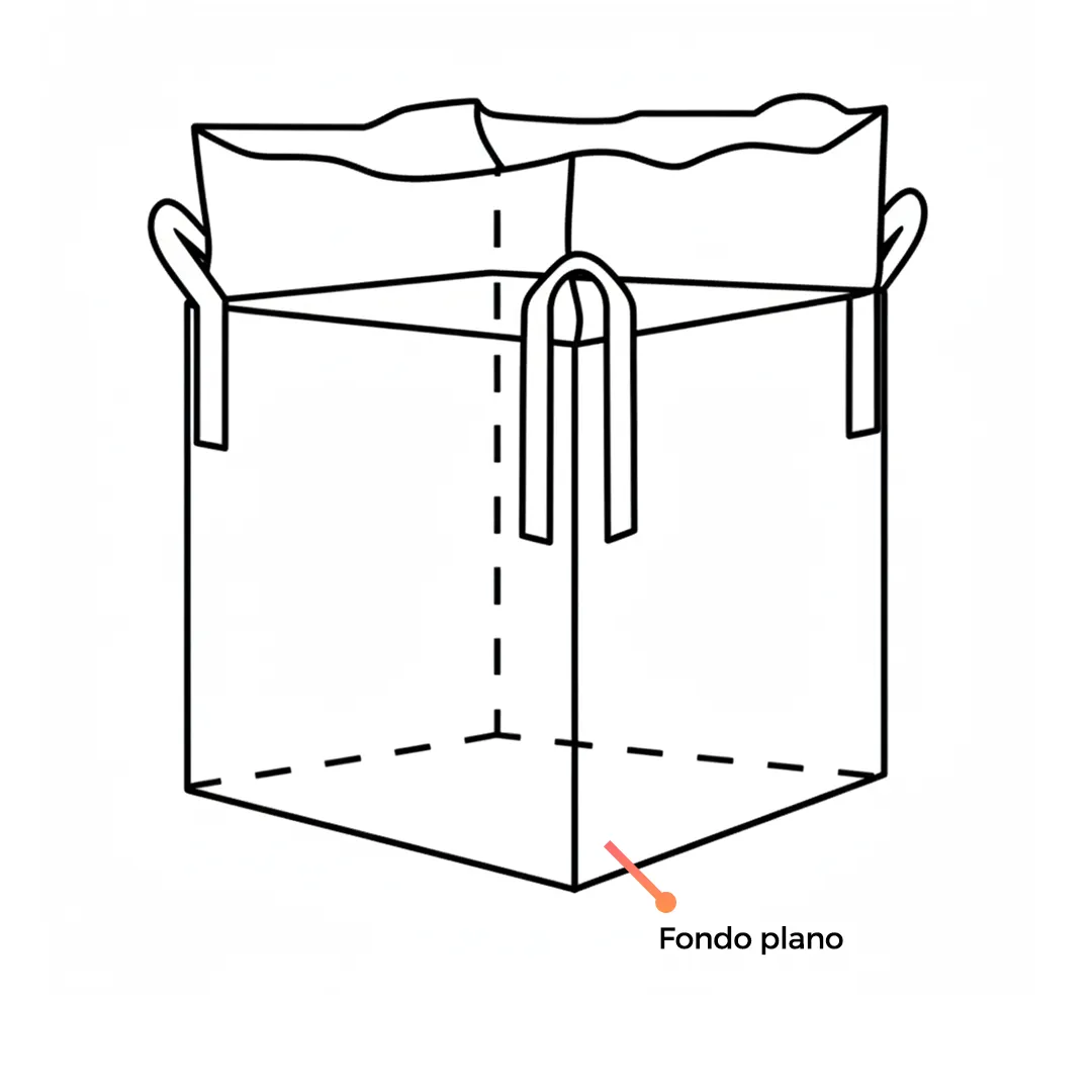 Jumbo bag / Maxi saco Pack 5 unidades Uso agrícola o ganadero Cap. 1.2 ton Fondo plano - Imagen 2