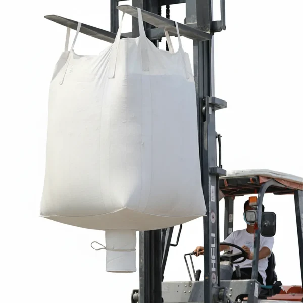 Jumbo bag / Maxi saco QRubber | Uso pesado/para construcción | Cap 2 ton | Con fondo de descarga