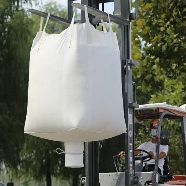Jumbo bag / Maxi saco QRubber | Uso pesado/para construcción | Cap 2 ton | Con fondo de descarga - Imagen 6