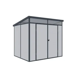 Bodega armable para exterior y jardín 190x192x215cm Color gris claro