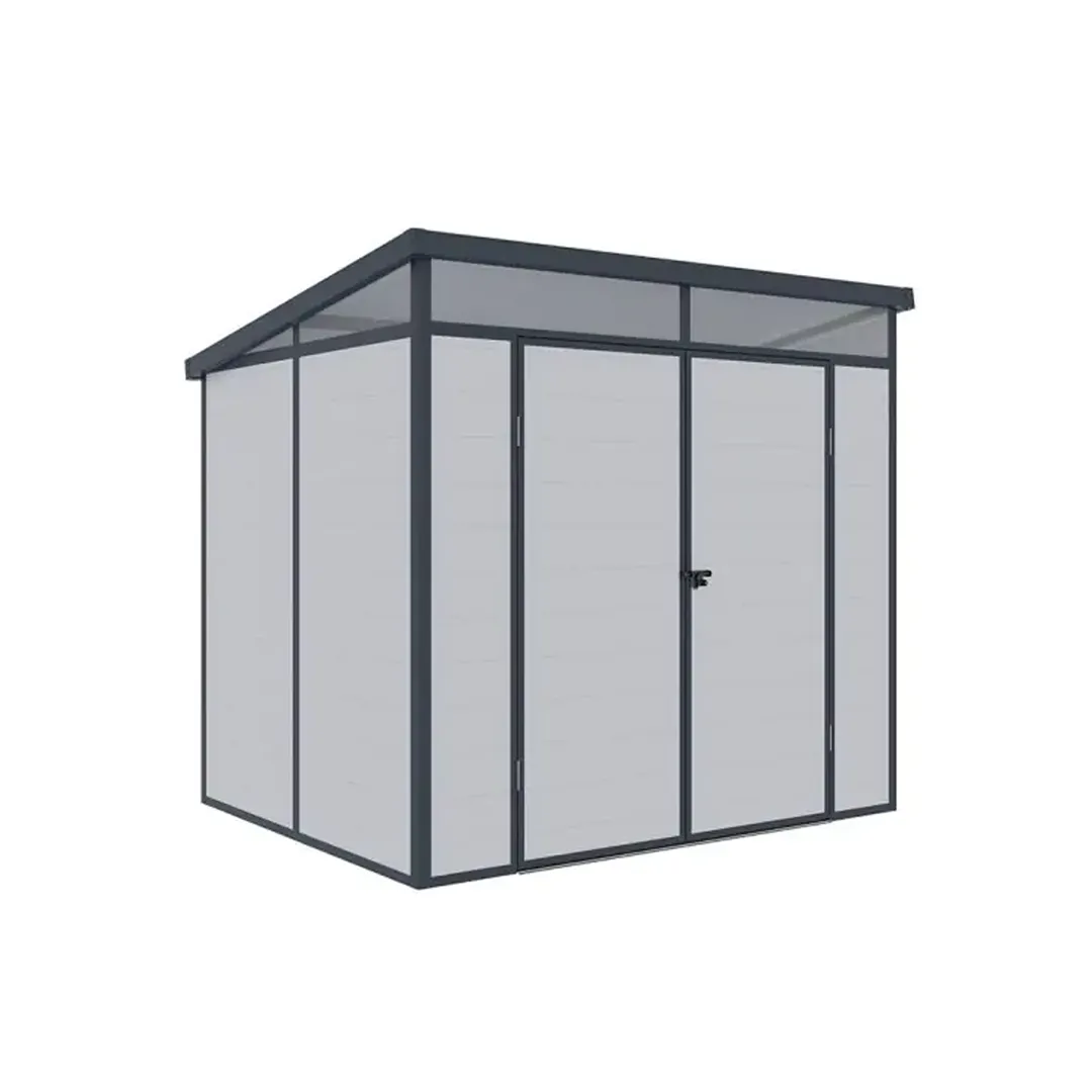 Bodega armable para exterior y jardín 190x192x215cm Color gris claro