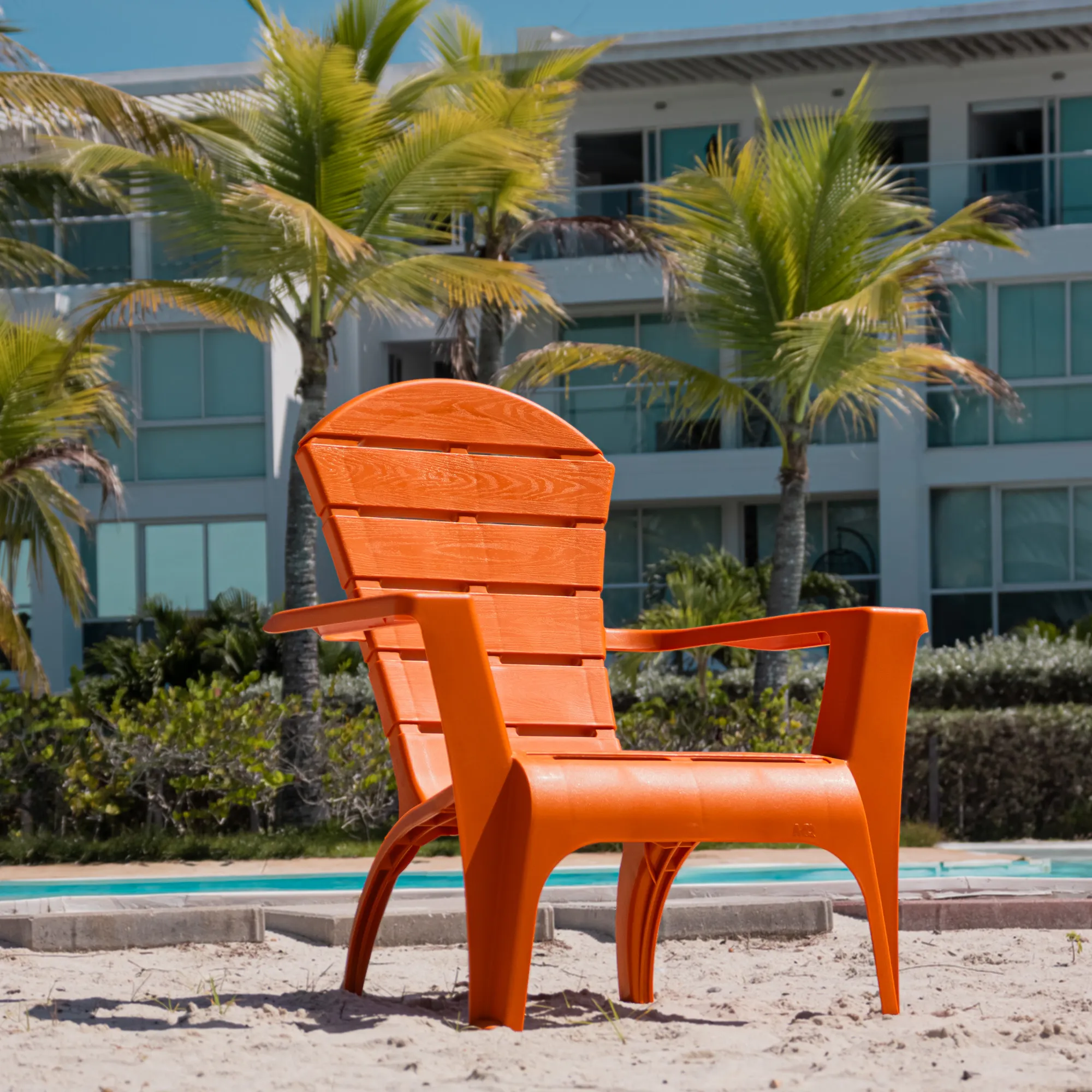 Silla de playa Adirondack | Modelo Montana | color naranja – MQ - Imagen 6
