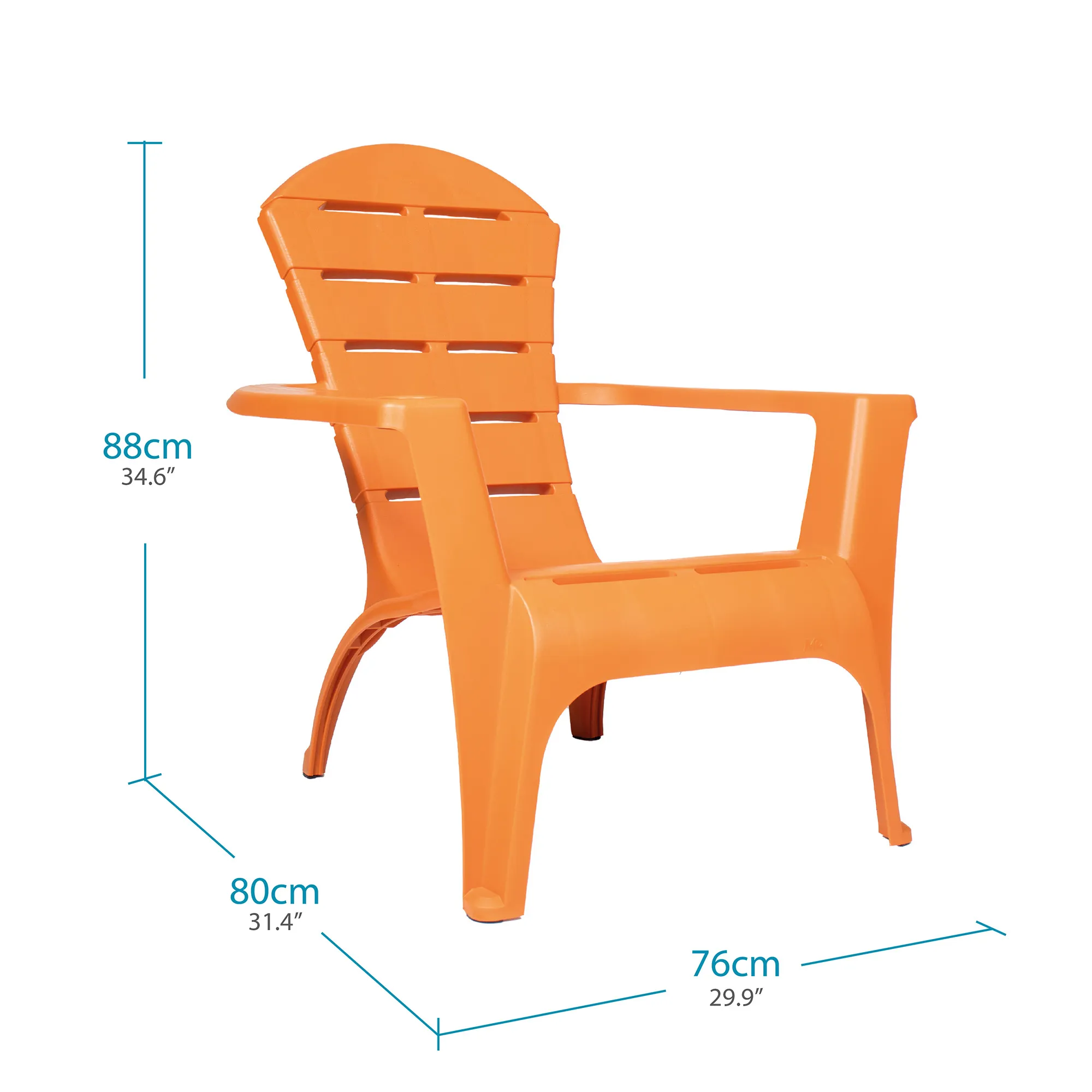 Silla de playa Adirondack | Modelo Montana | color naranja – MQ - Imagen 4
