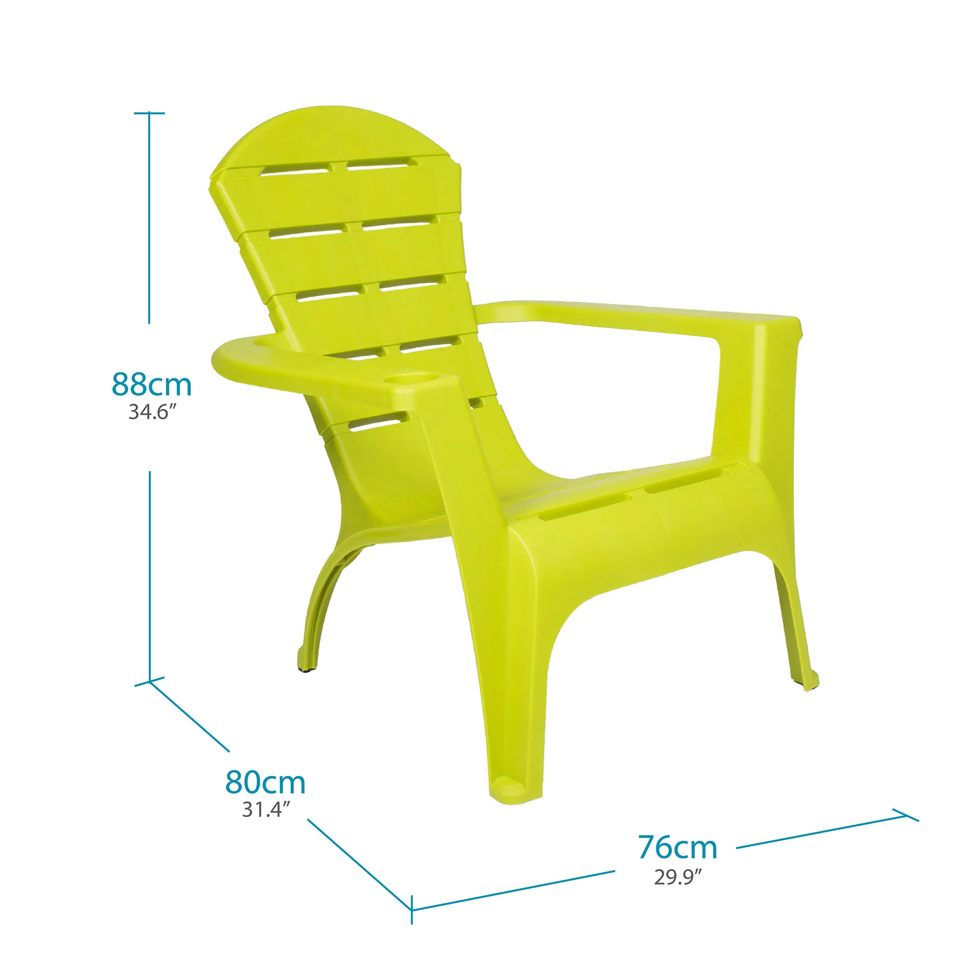 Silla de playa Adirondack | Modelo Montana | color limón – MQ - Imagen 4