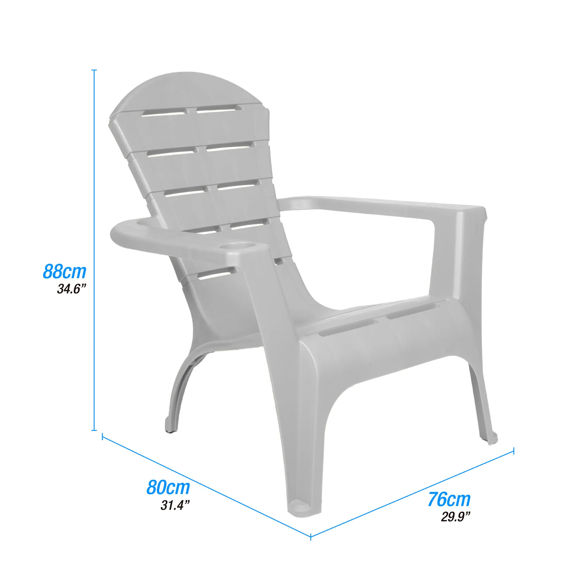 Silla de playa Adirondack | Modelo Montana | color silver – MQ - Imagen 3