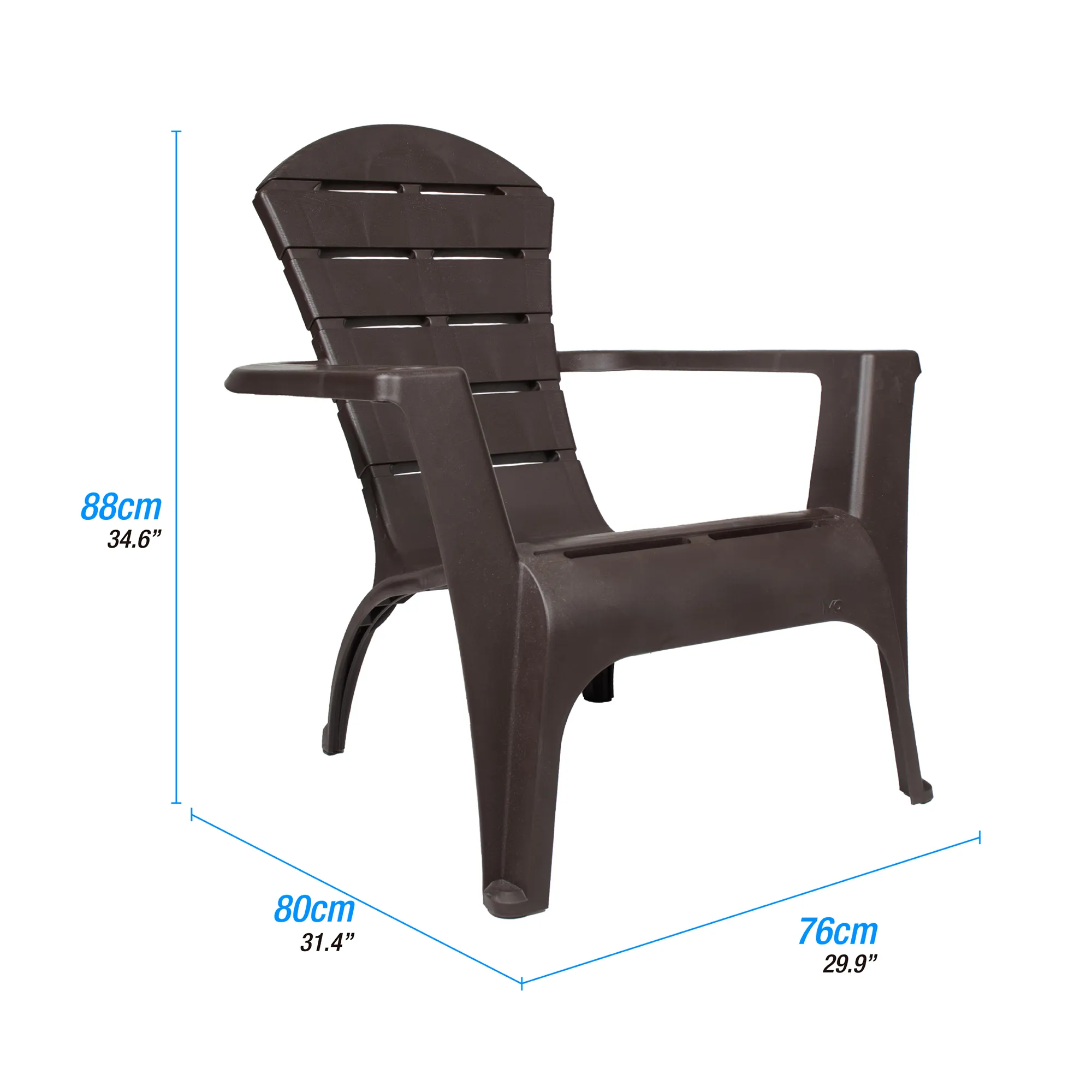 Silla de playa Adirondack Modelo Montana color café oscuro - MQ - Imagen 4