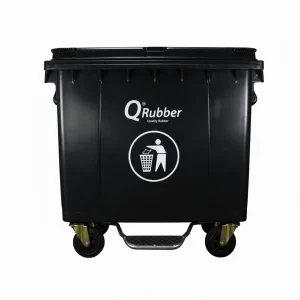 Contenedor de basura 660lts con pedal color negro