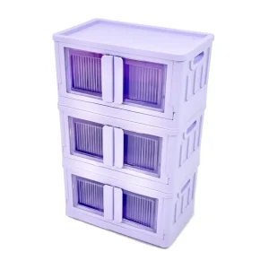Caja plegable | 3 Niveles | Color lila soft