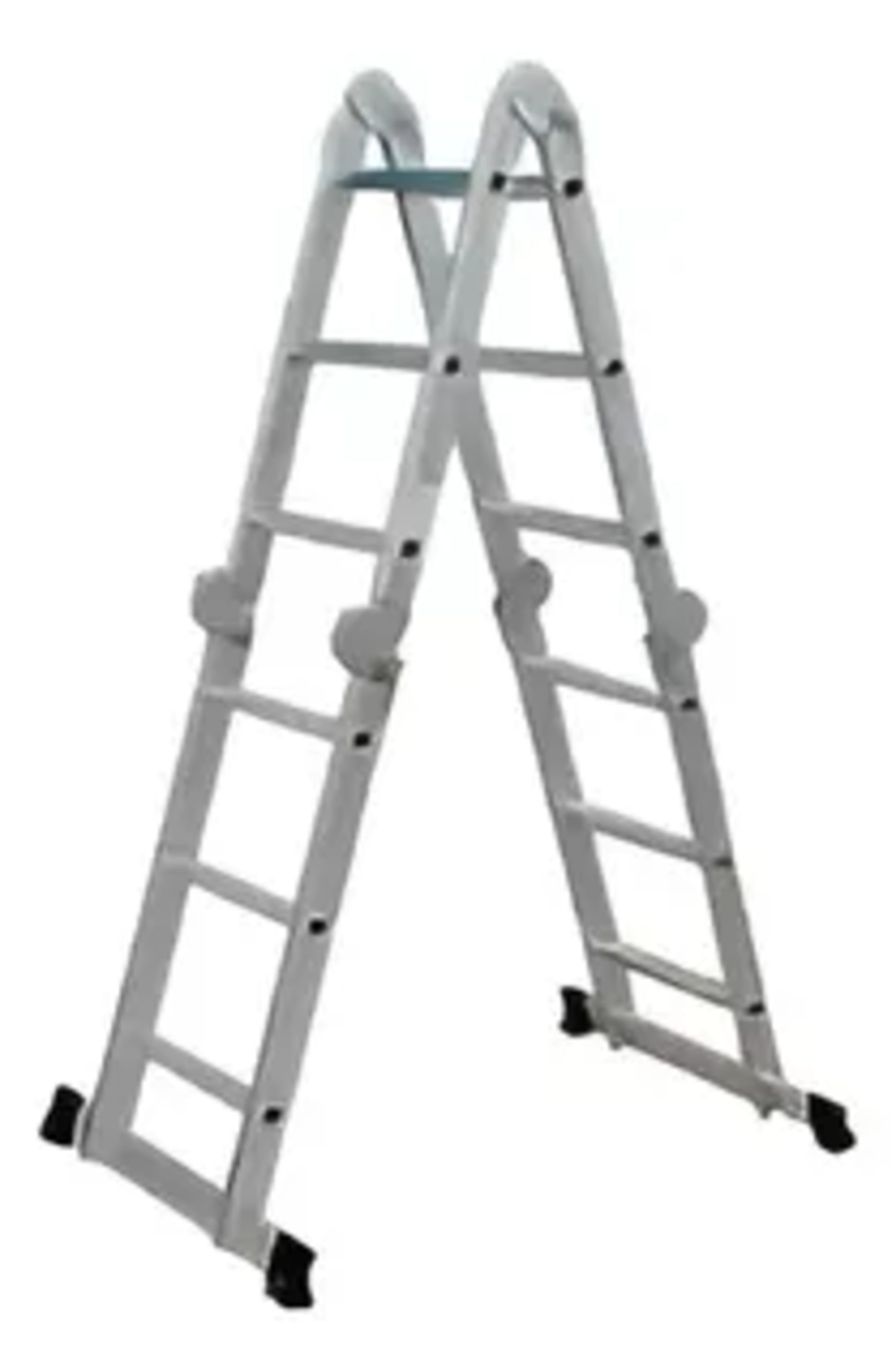 Escalera Aluminio Multiuso 3,5 mt. 12 peldaños QRubber - Imagen 2