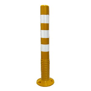 Hito vialidad poliuretano 75cm con 3 cintas - Amarillo