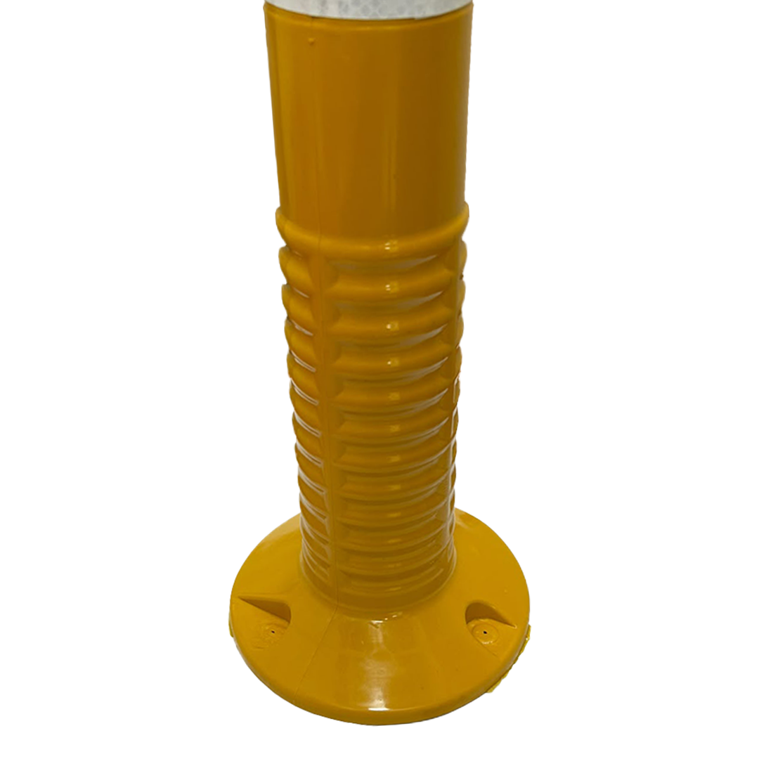 Hito vialidad poliuretano 75cm con 3 cintas - Amarillo - Imagen 3